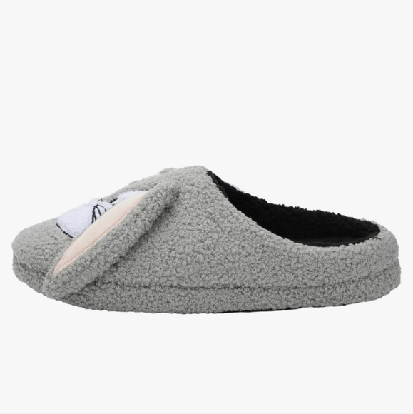 Bioworld Looney Tunes Bugs Bunny Face Adult Gray Scuff Slippers Size Medium 9/10 - Picture 3 of 8